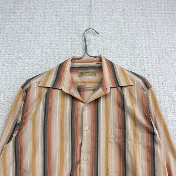 Sergio Louis Italy Long Sleeve Button-front Shirt Men S Aztec Stripes Western - Picture 2 of 13